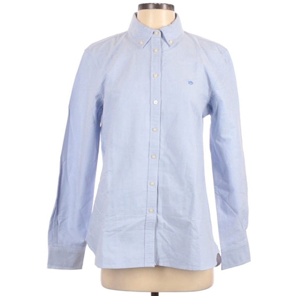 Southern Tide Blue Button Up Long Sleeve Top S